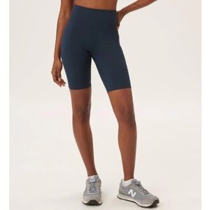 Girlfriend Collective High Rise Bike Short in Midnight